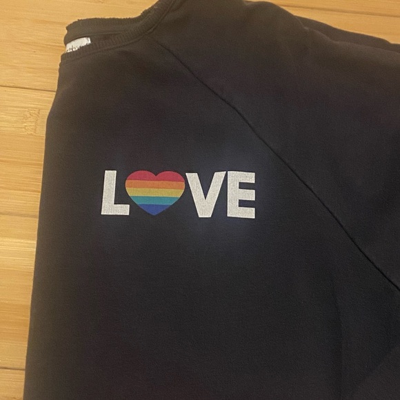 🌈 Spiritual Gangster LOVE Rainbow Cropped Sweatshirt | Medium - Picture 4 of 9